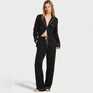 Victoria's Secret Modal Black and White Polka Dot Pajama Set. NWT